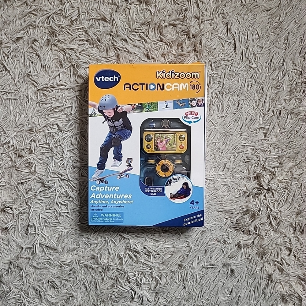 Vtech Kidizoom Action Cam 180° Camera All Weather Waterproof Case & Mounts New